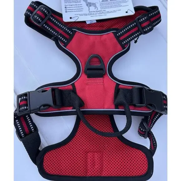 Voyager Dog Harness Medium Dual Attachment Adjustable Red Top Handle NWT - Picture 2 of 5